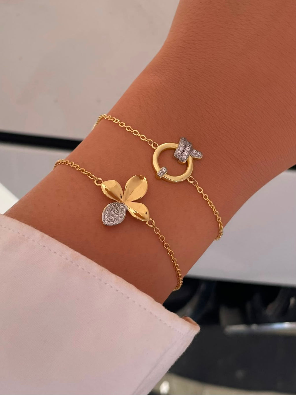 Delicate Stainless Steel Gold Chain Bracelet