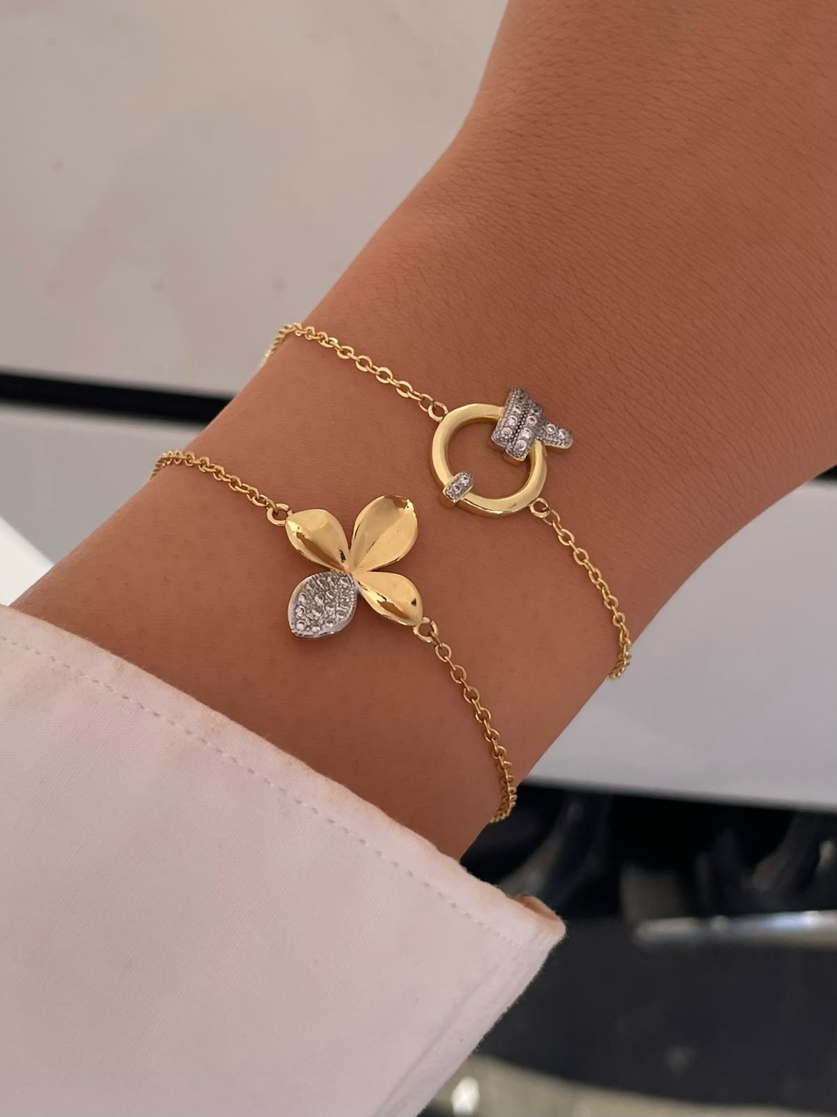 Delicate Stainless Steel Gold Chain Bracelet