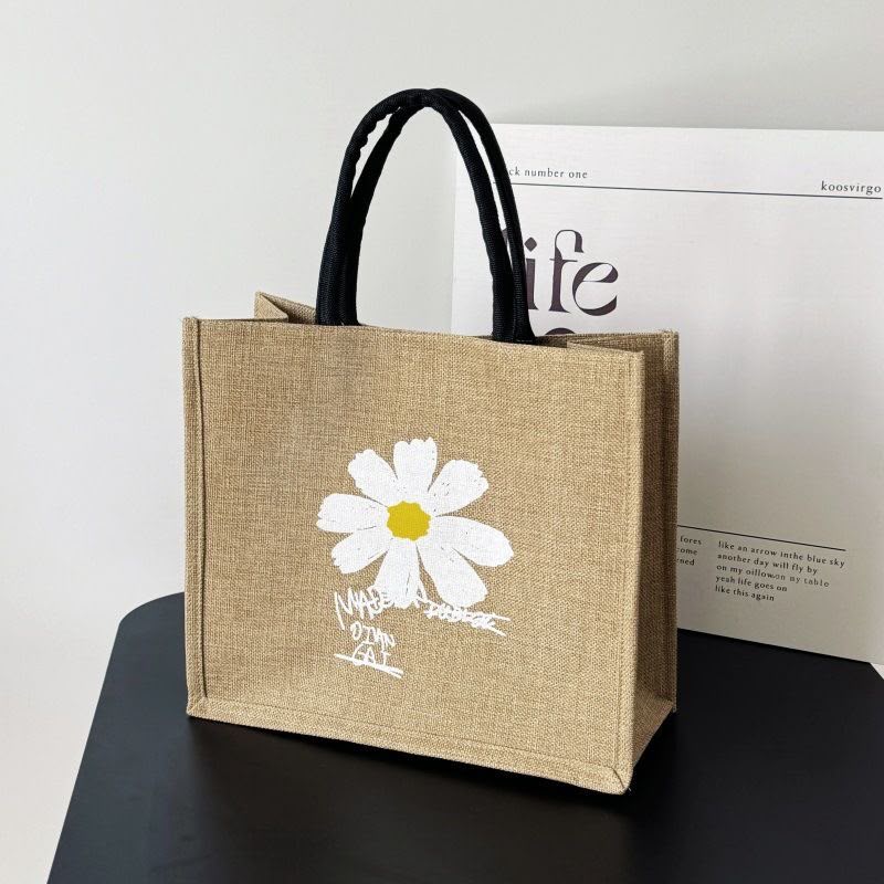 Trendy jute tote