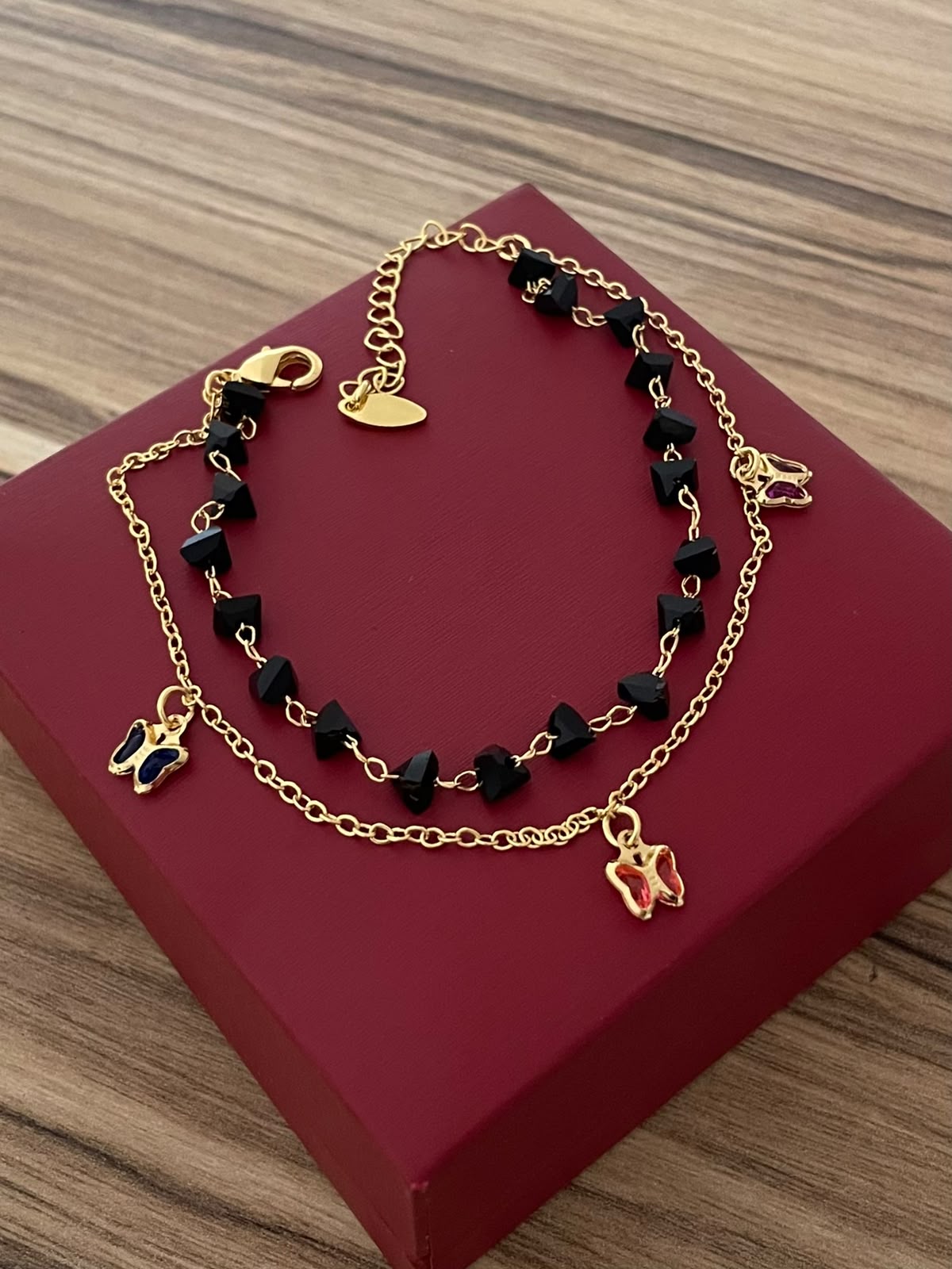 Gold Plated Double Layer Anklet Collection