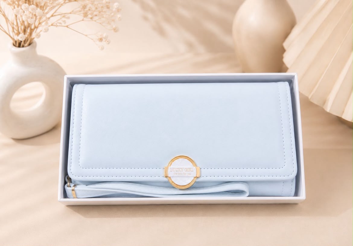 Lucky Girl Leather Wristlet Wallet