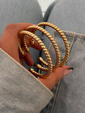 Gold Plated Open Cuff Bangle Set