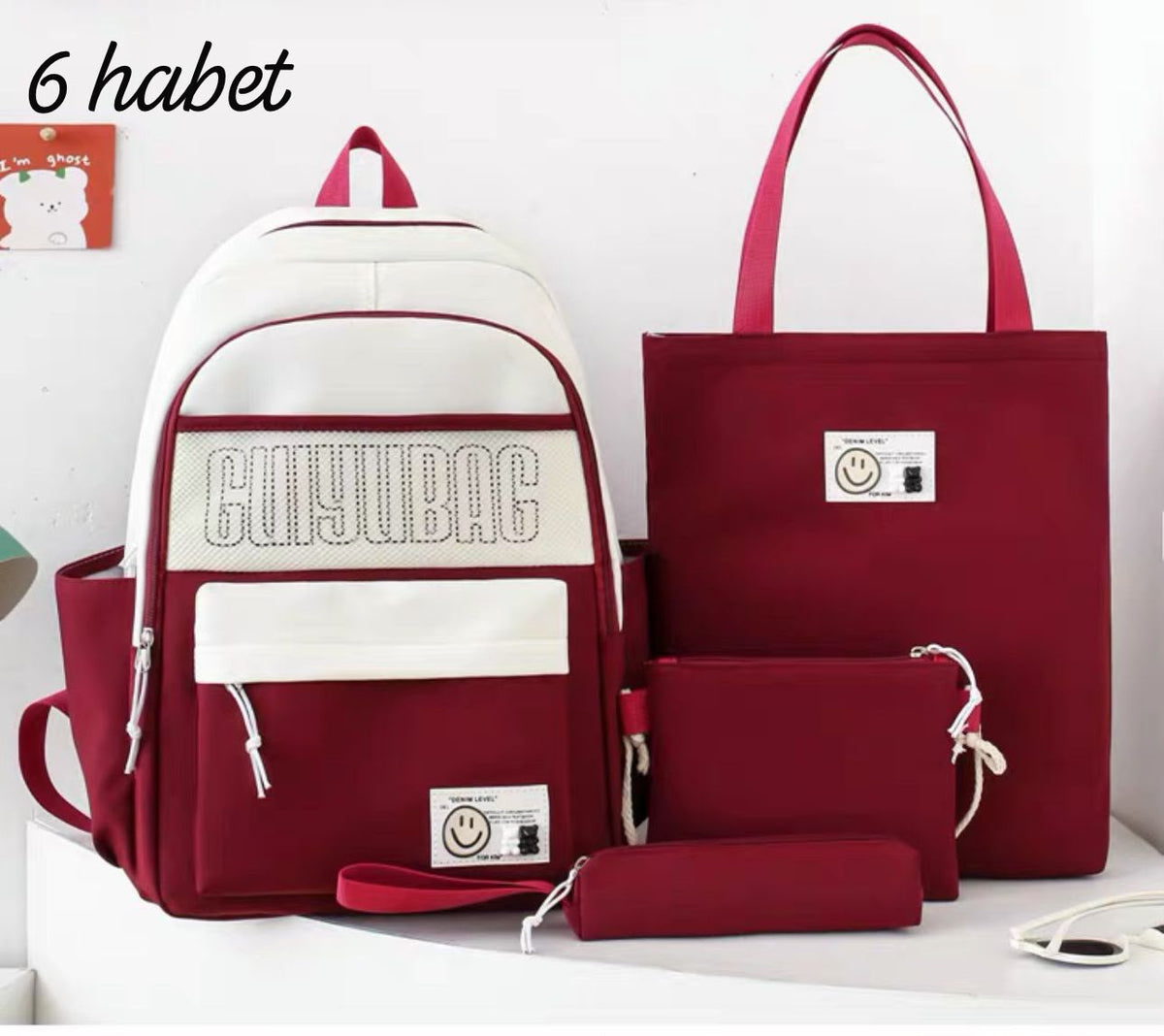4-Piece Cute School Bag Set