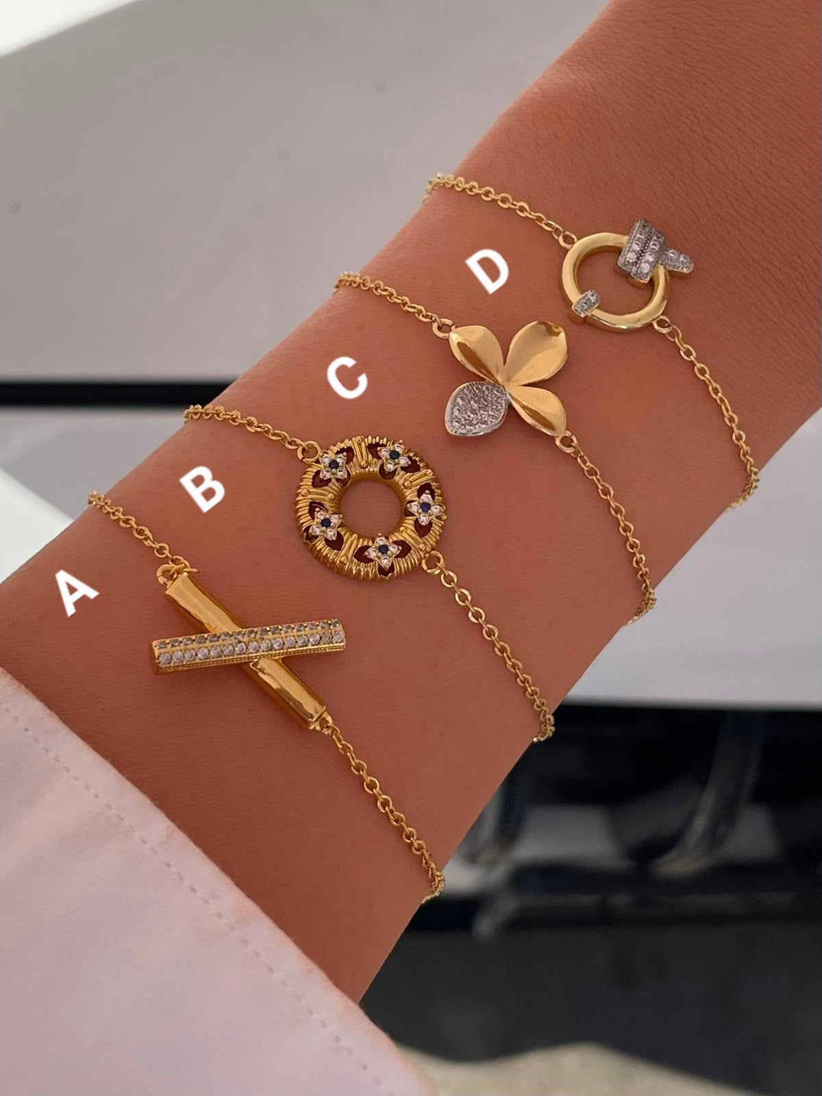 Delicate Stainless Steel Gold Chain Bracelet
