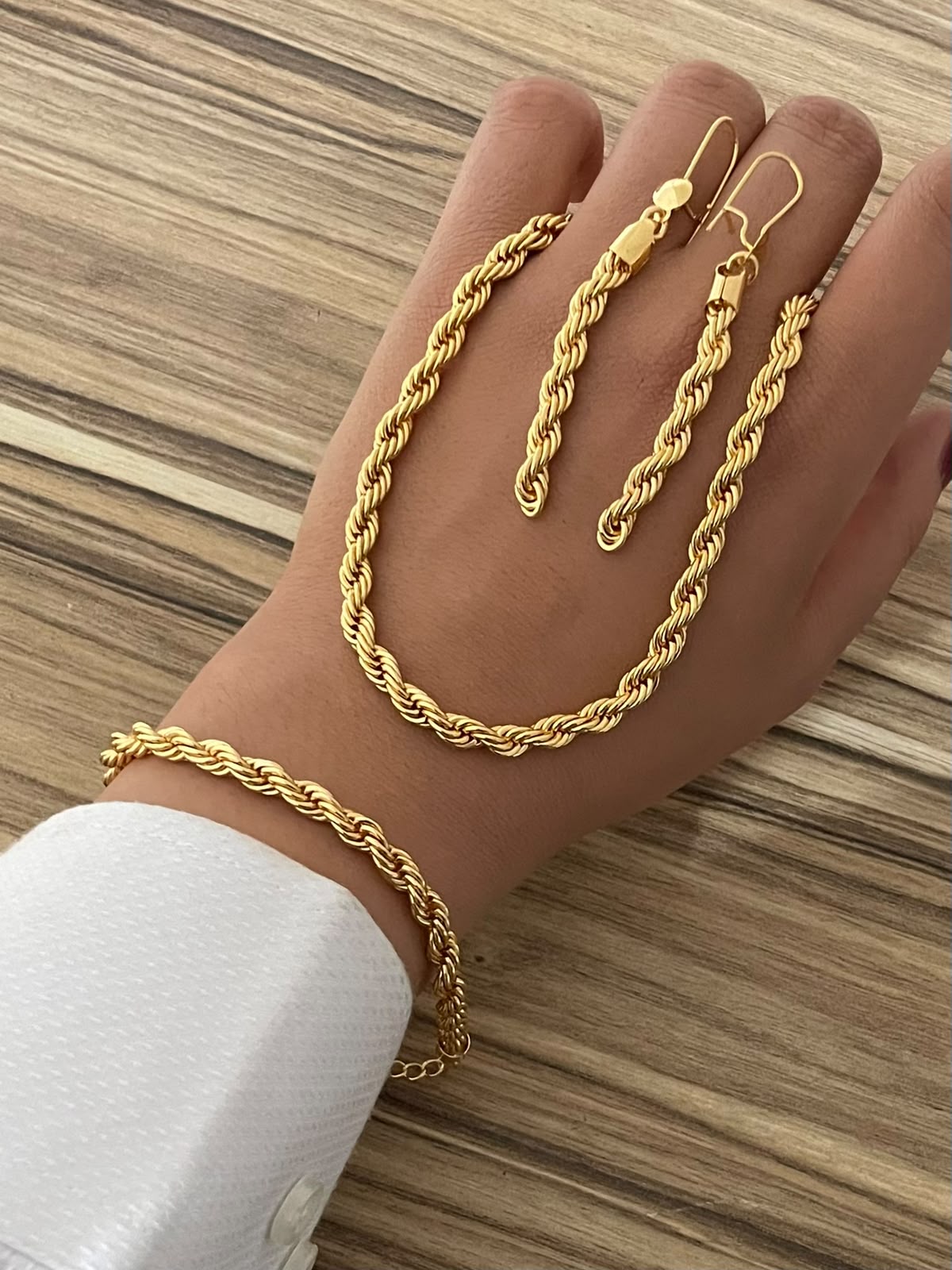 Gold Plated Chain Jewelry Set
