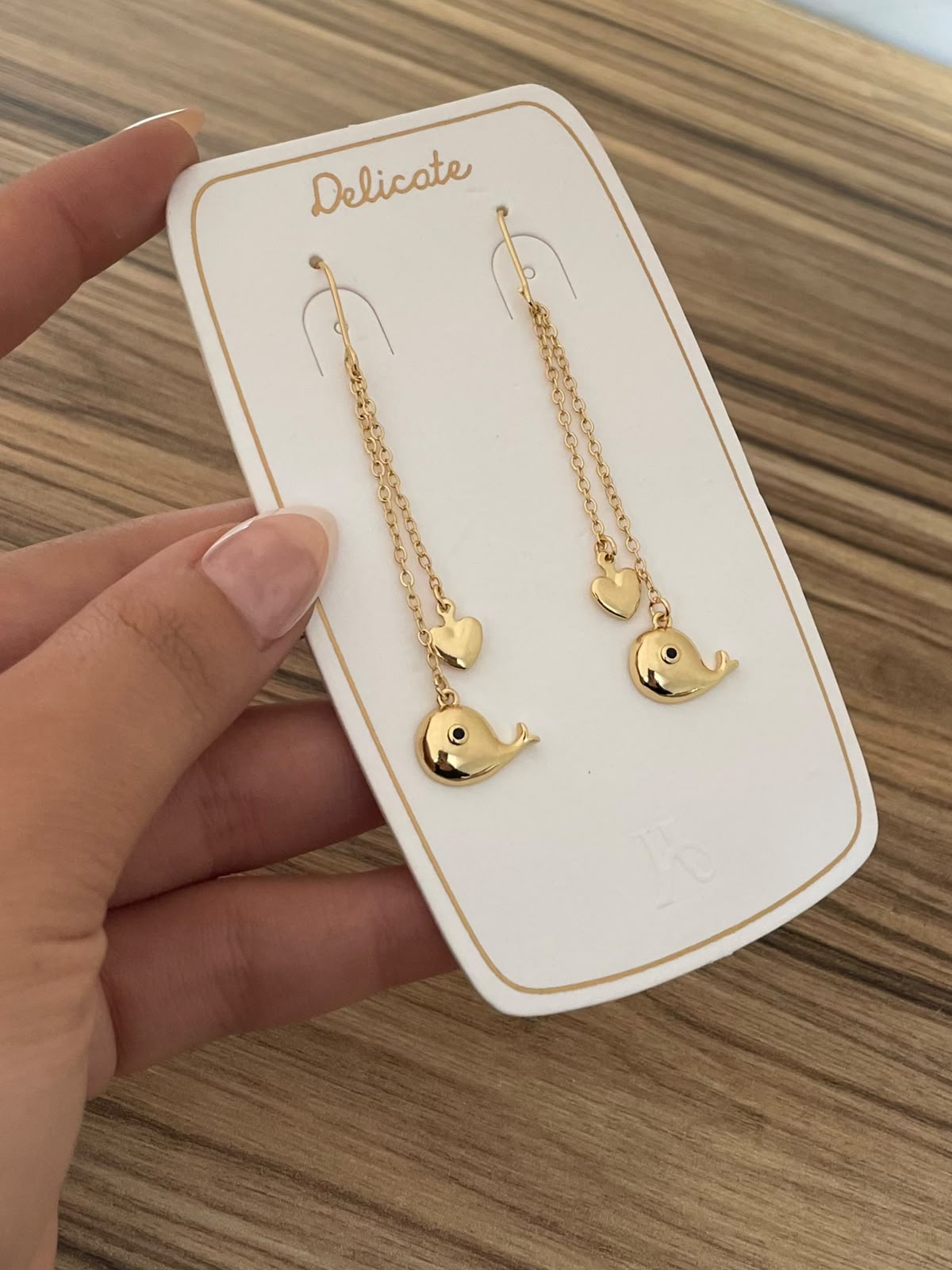 Gold Plated Long Chain Dangle Earrings