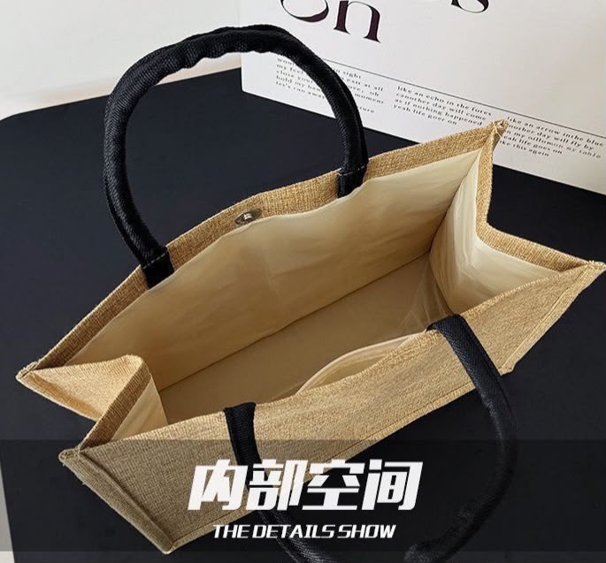 Trendy jute tote