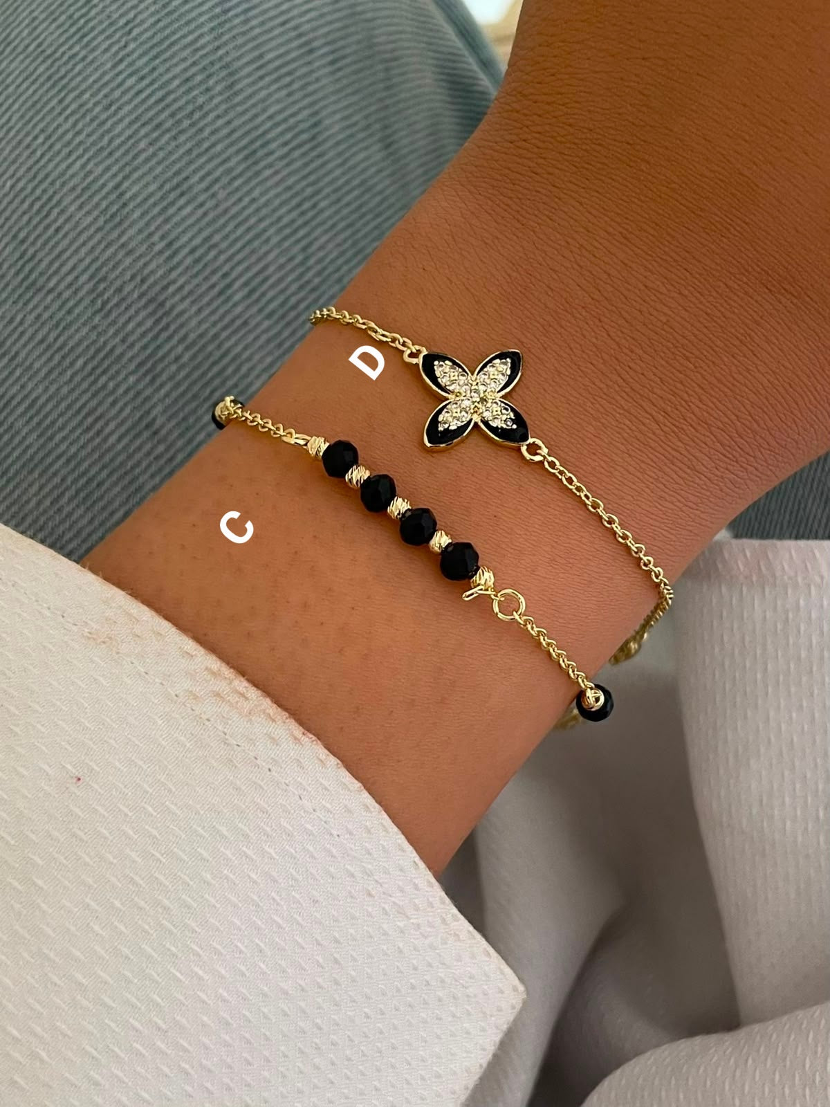 Chic Gold-Plated Charm Bracelet
