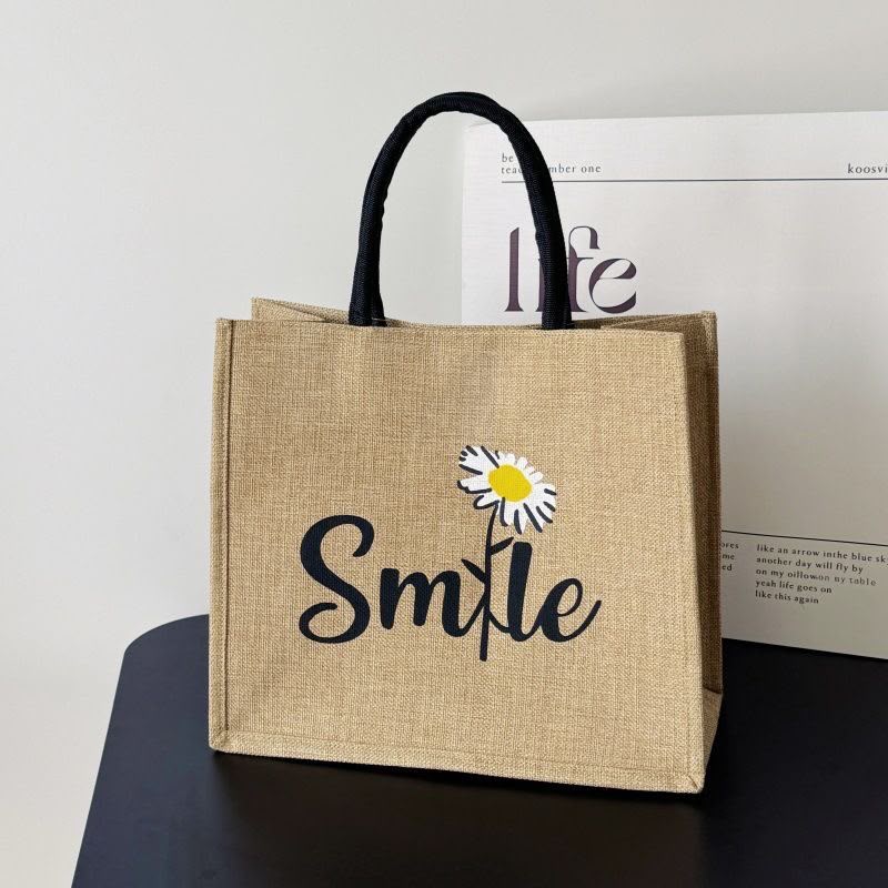 Trendy jute tote