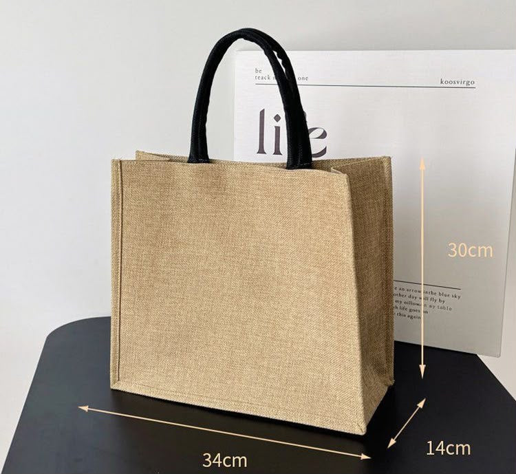 Trendy jute tote
