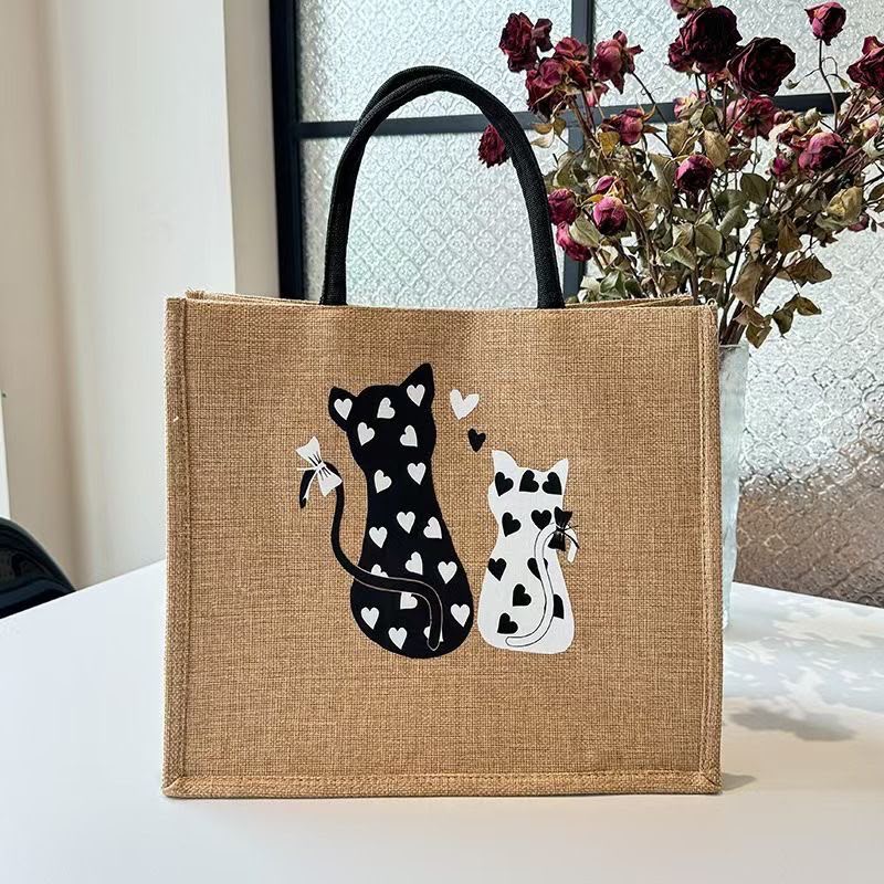 Trendy jute tote