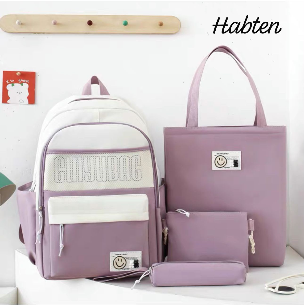 4-Piece Cute School Bag Set