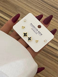 Stainless Steel Stud Earrings Set