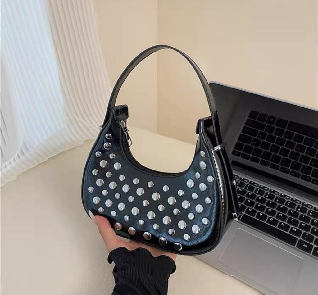 Chic Studded Mini Shoulder Bag