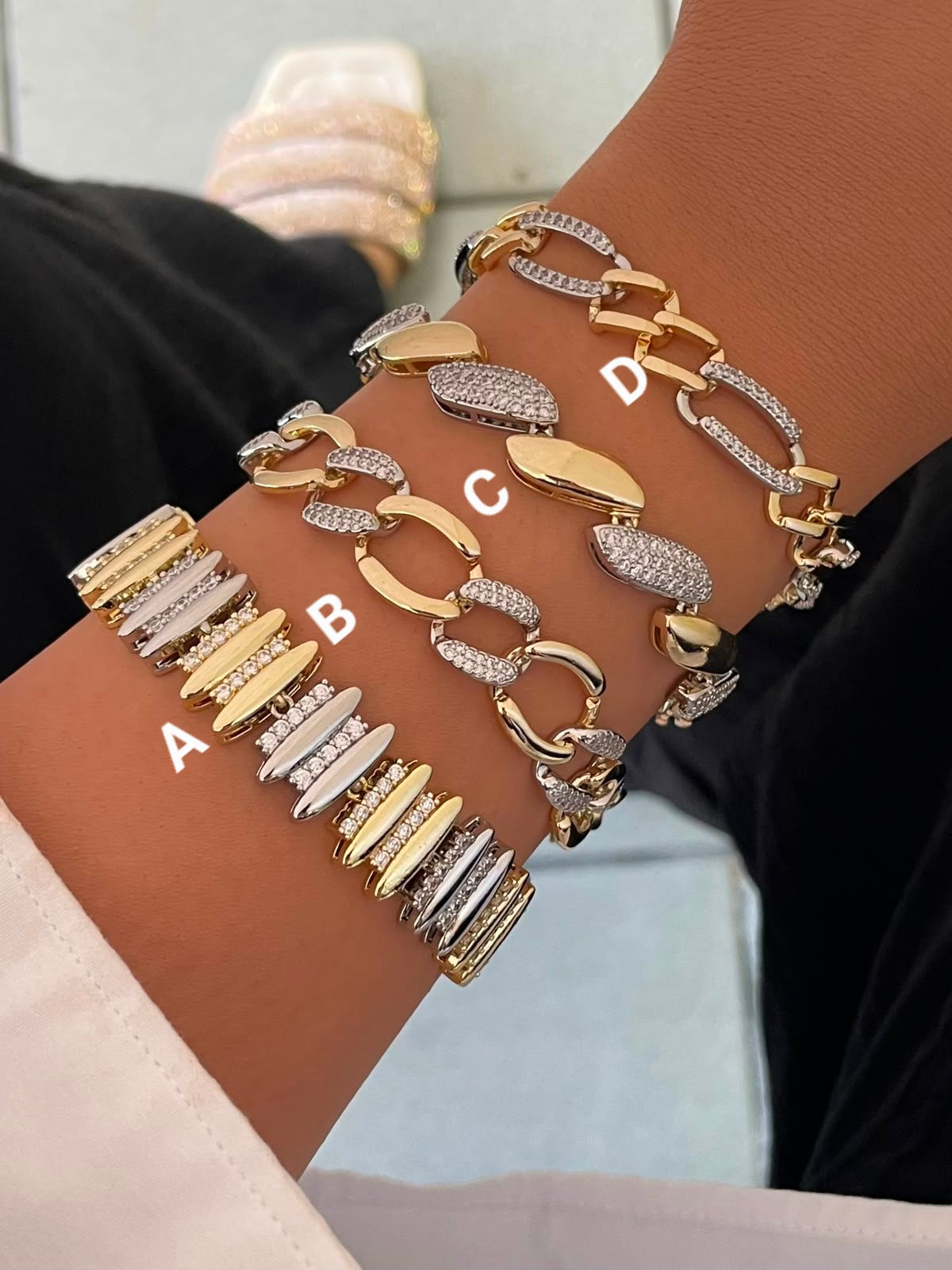 Gold-Plated Zircon Bracelet