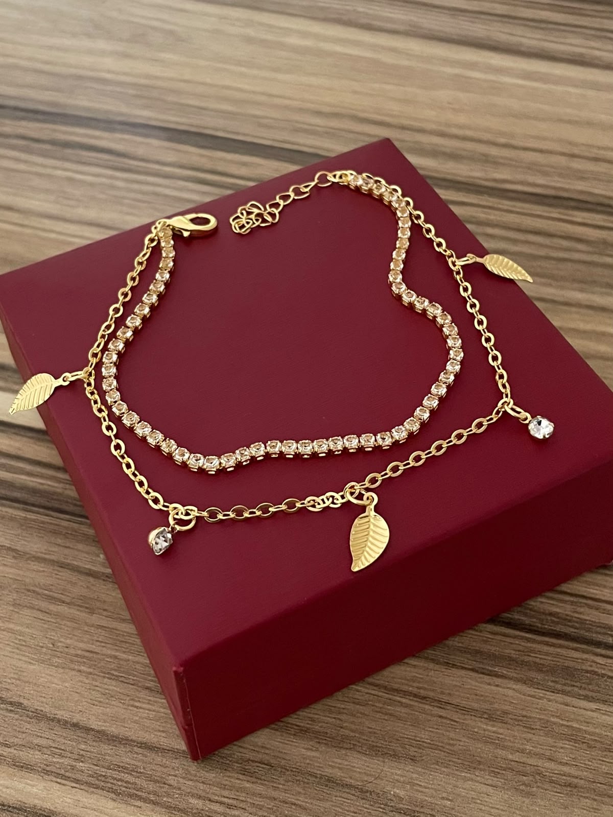 Gold Plated Double Layer Anklet Collection