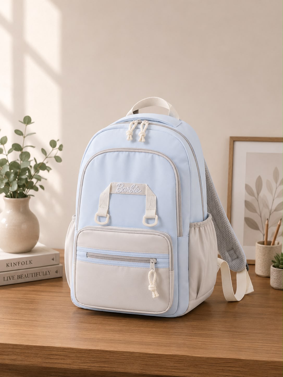 Barbie Pastel Multi-Compartment School Backpack