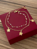 Gold Plated Double Layer Anklet Collection