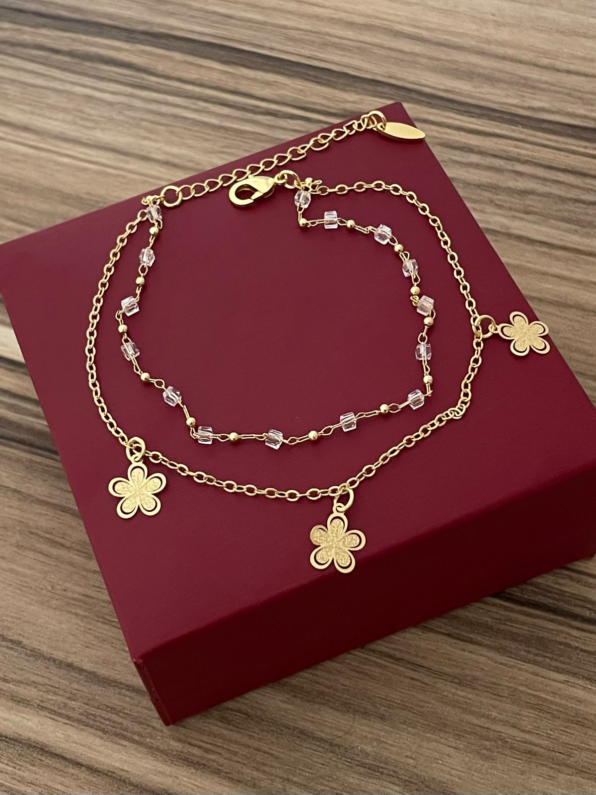 Gold Plated Double Layer Anklet Collection