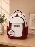Chic TENNIS CLUB Backpack: Retro Style