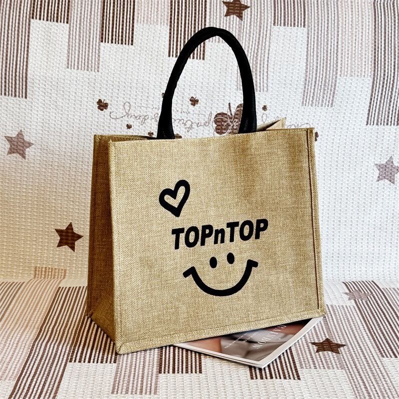 Trendy jute tote