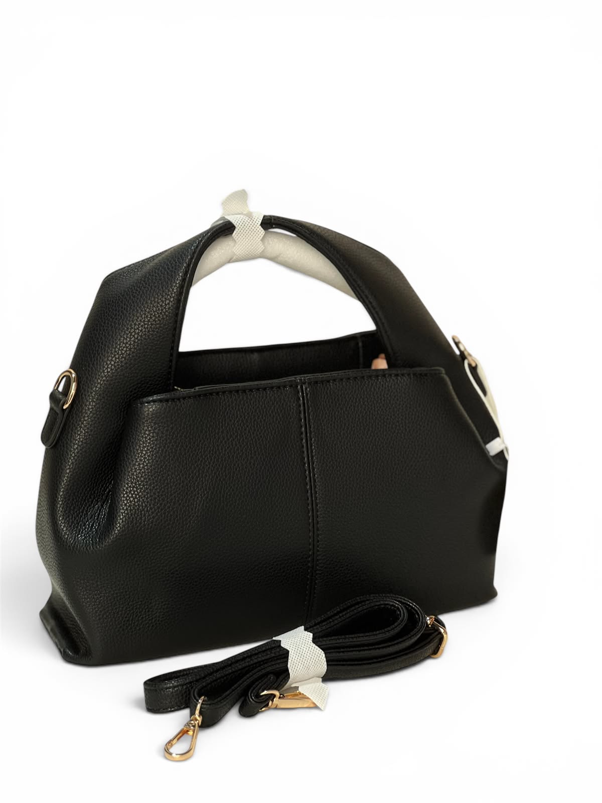 Chic Faux Leather Handbag with Adjustable Strap