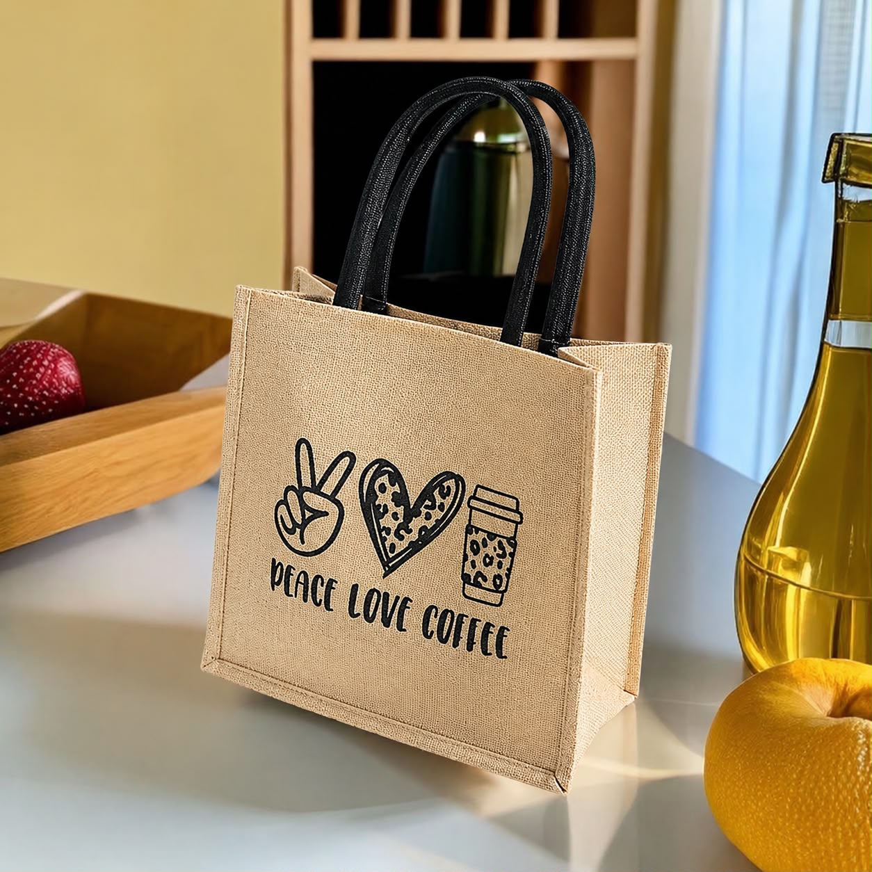 Trendy jute tote