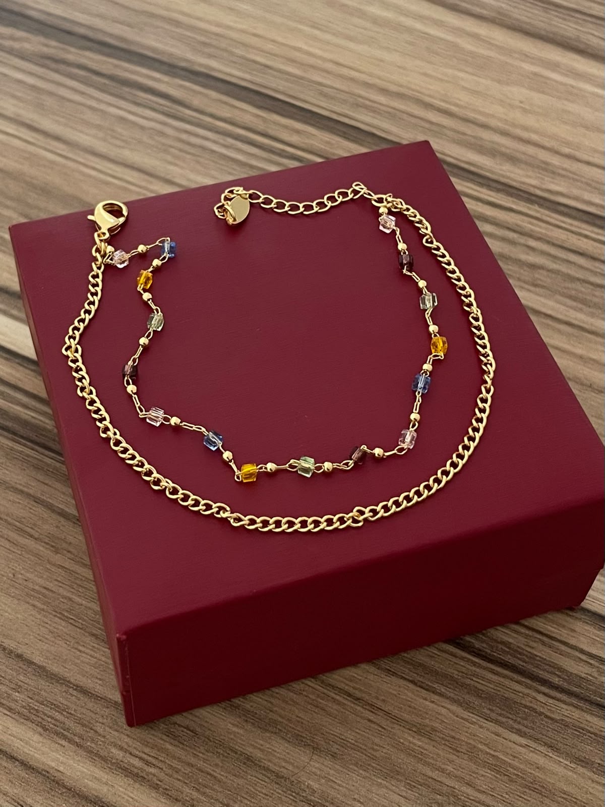 Gold Plated Double Layer Anklet Collection