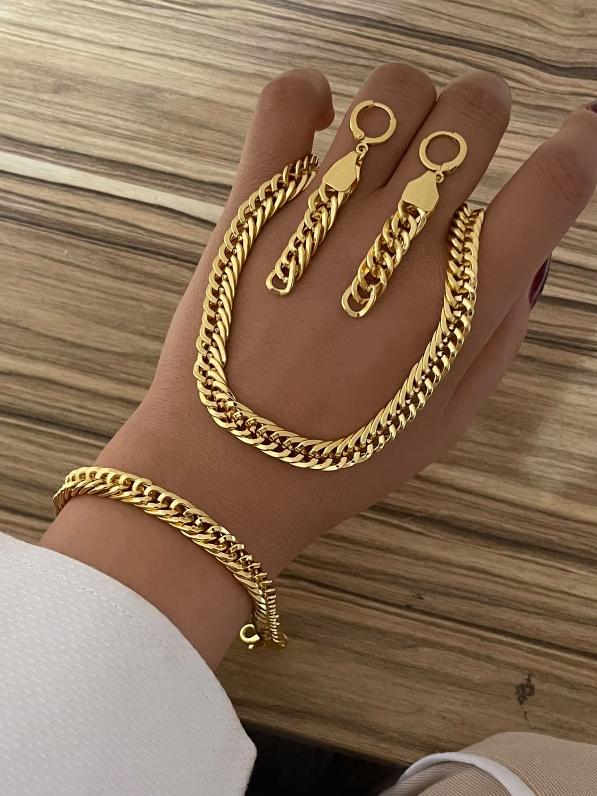 Gold Plated Chain Jewelry Set