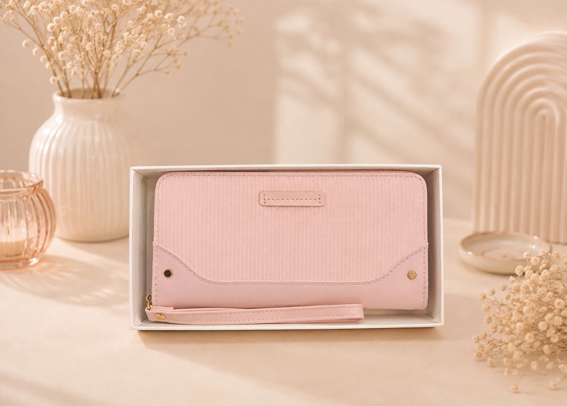 Textured Corduroy Wristlet Wallet