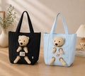 Cute Teddy Bear Canvas Tote Bag