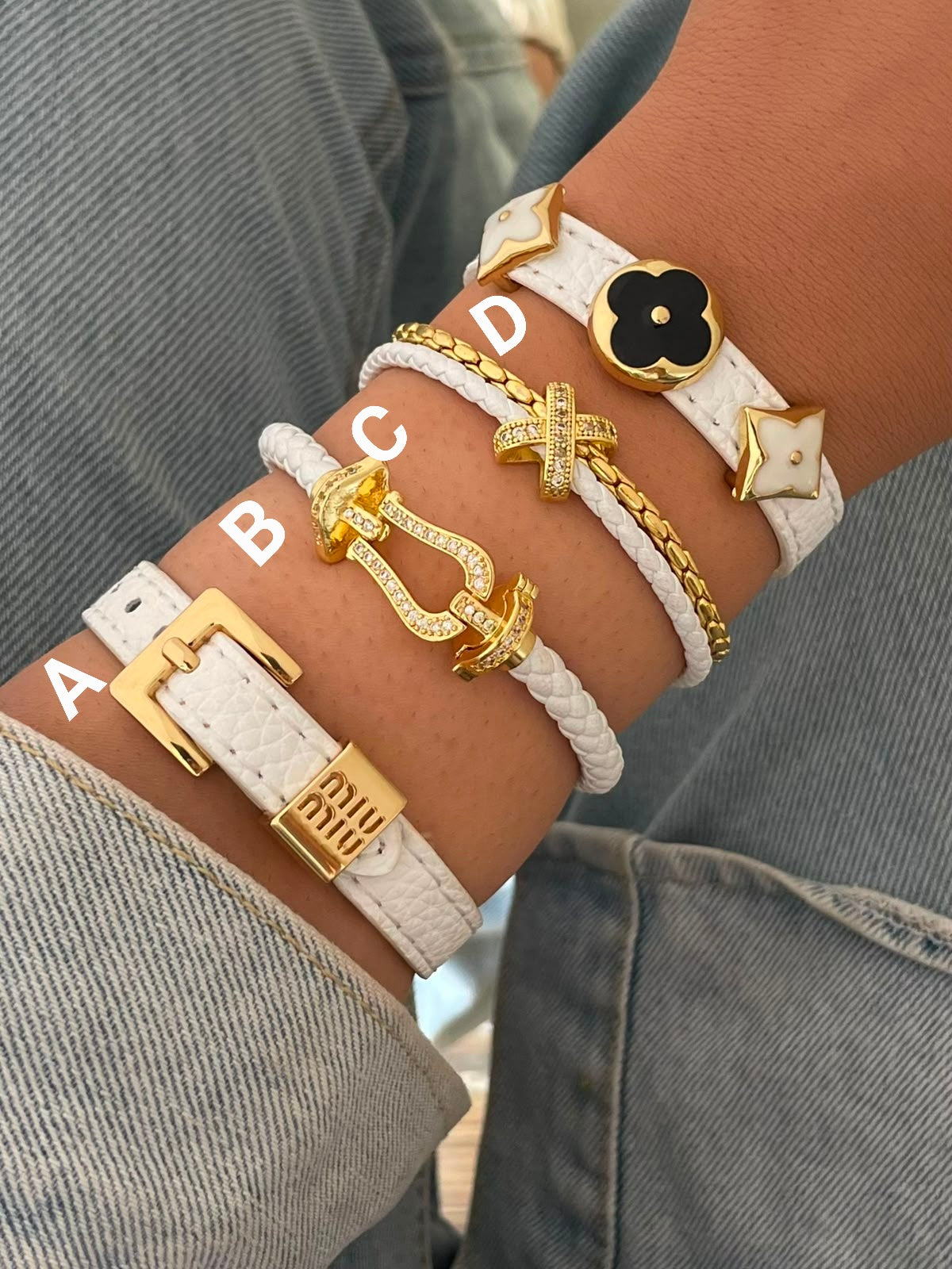 Stainless Steel & Leather Bracelet Set