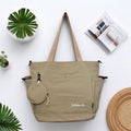 Casual Multi-Pocket Canvas Shoulder Tote Bag
