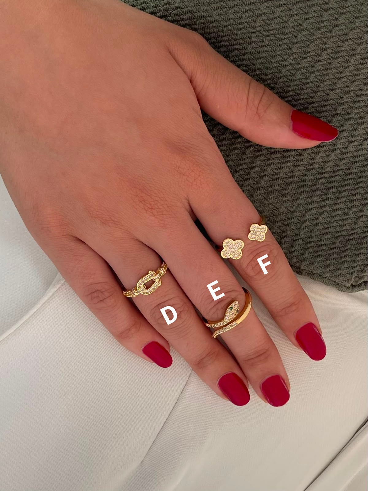 Chic Gold-Plated Statement & Adjustable Rings Collection