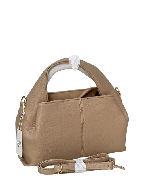 Chic Faux Leather Handbag with Adjustable Strap