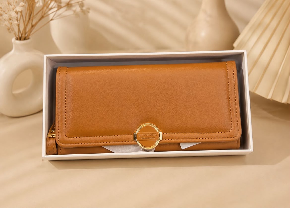 Lucky Girl Leather Wristlet Wallet