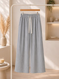 Women's Striped Wide-Leg Casual Pants