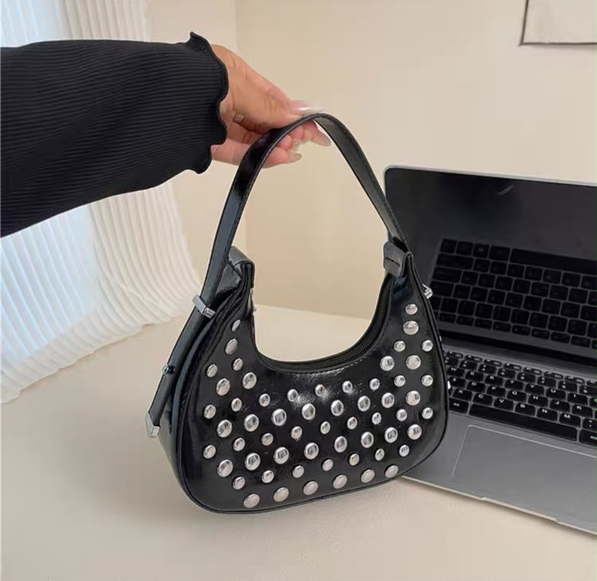 Chic Studded Mini Shoulder Bag