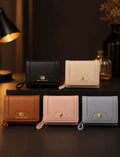 Mrs. Purrfect Cat-Emblem Compact Wallet