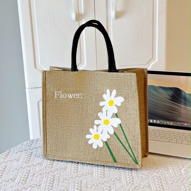 Trendy jute tote