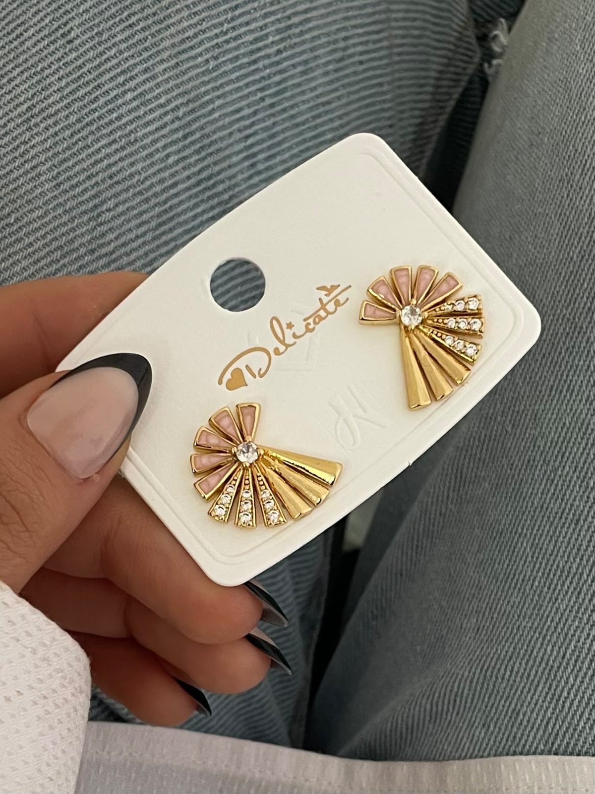 Gold Plated Long Chain Dangle Earrings