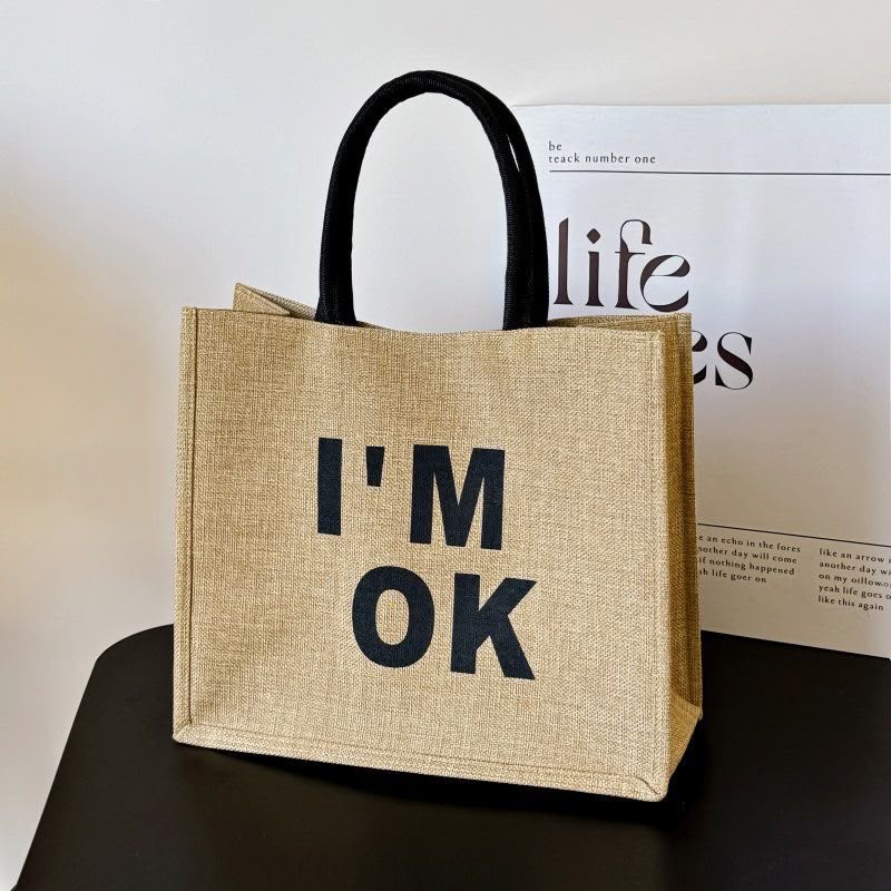 Trendy jute tote