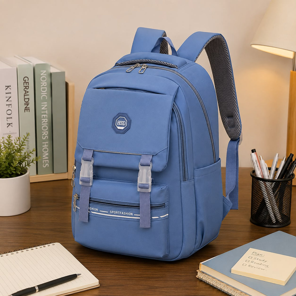 HSD Sport Fashion Multi-Pocket School Backpack